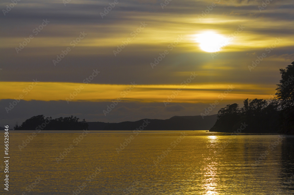 Sunrise at Scandrett Beach Auckland New Zealand; Regional Park
