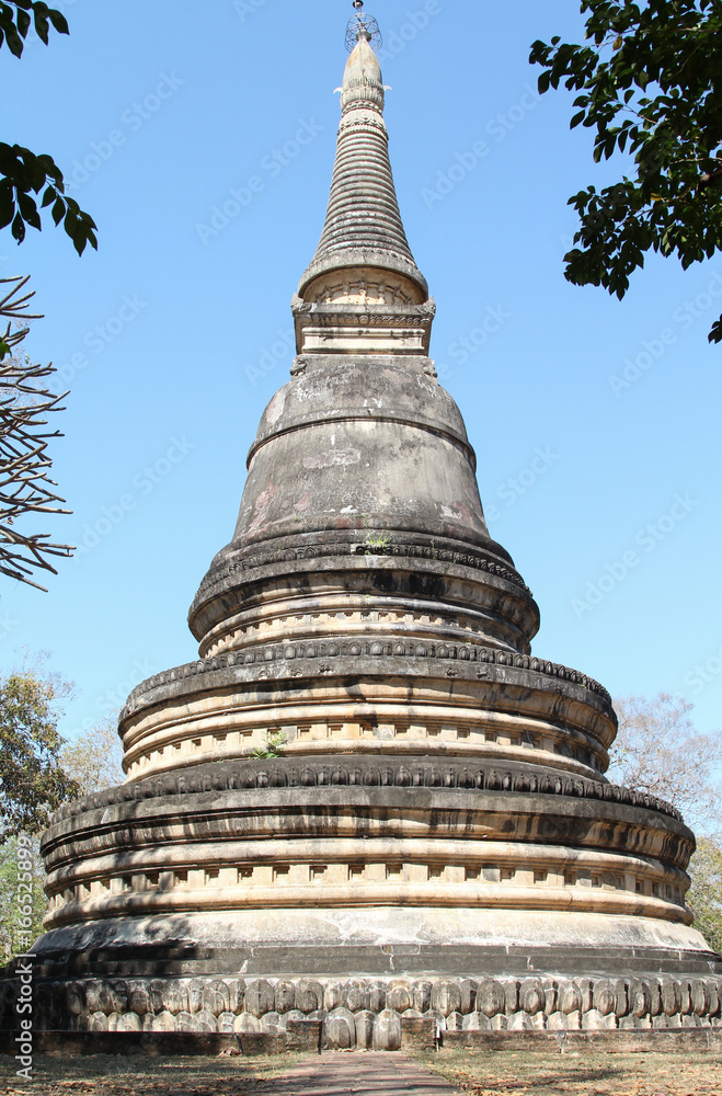 Old chedi at Wat U-Mong, Chiangmai, Thailand.