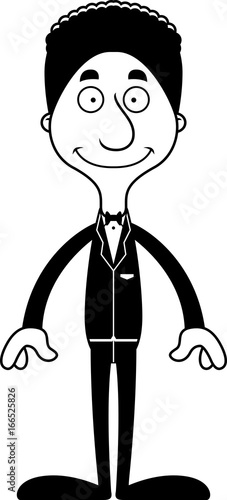 Cartoon Smiling Groom Man