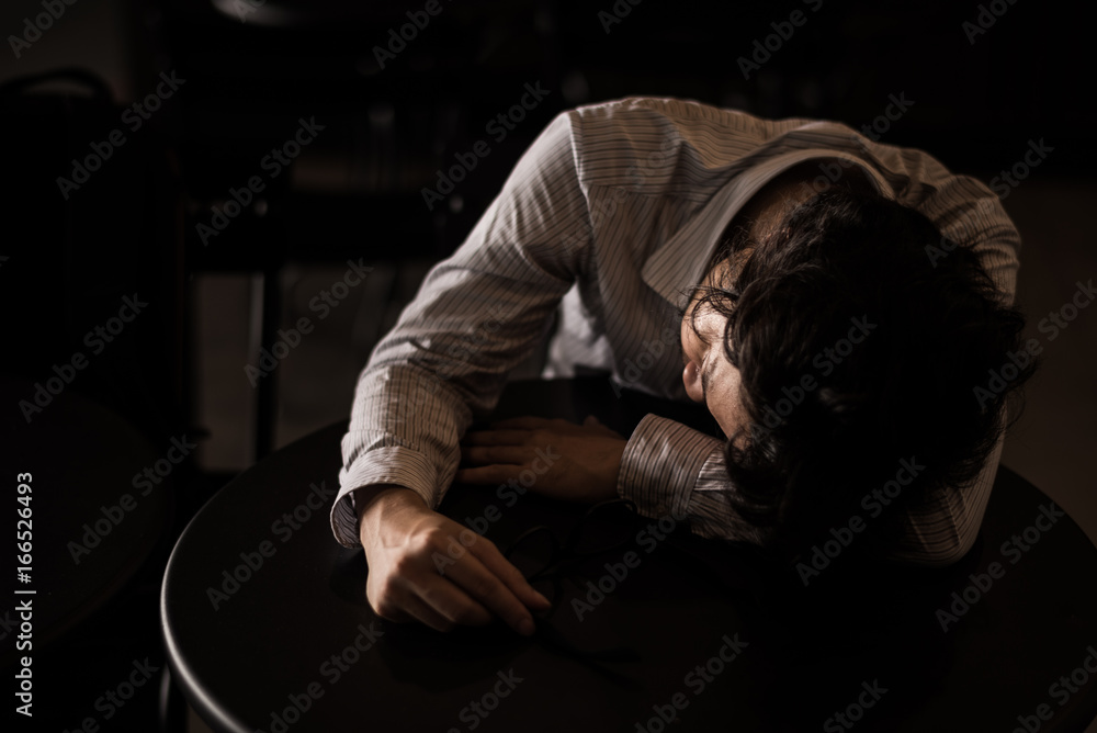 business man is stressed from his work. negative thinking concept. business man is stressed from his work. negative thinking concept.