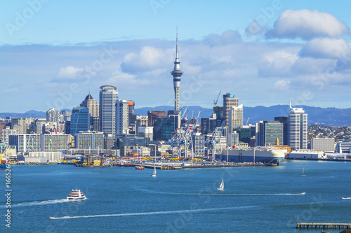View to Auckland City from Mt Victoria Devonport New Zealand