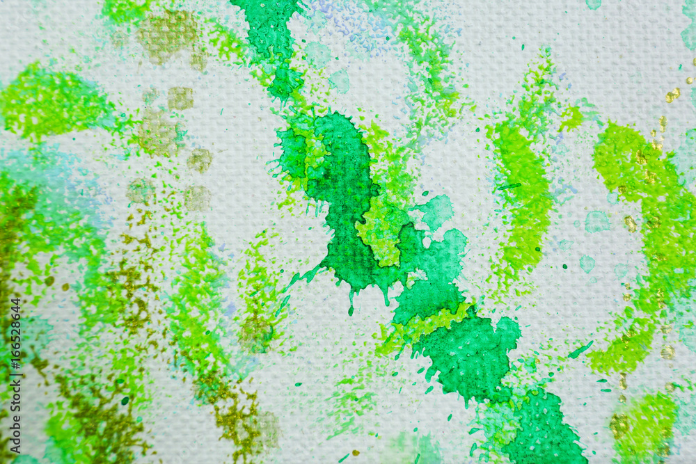 Abstract drawing in greens, closeup Abstract drawing in greens, closeup