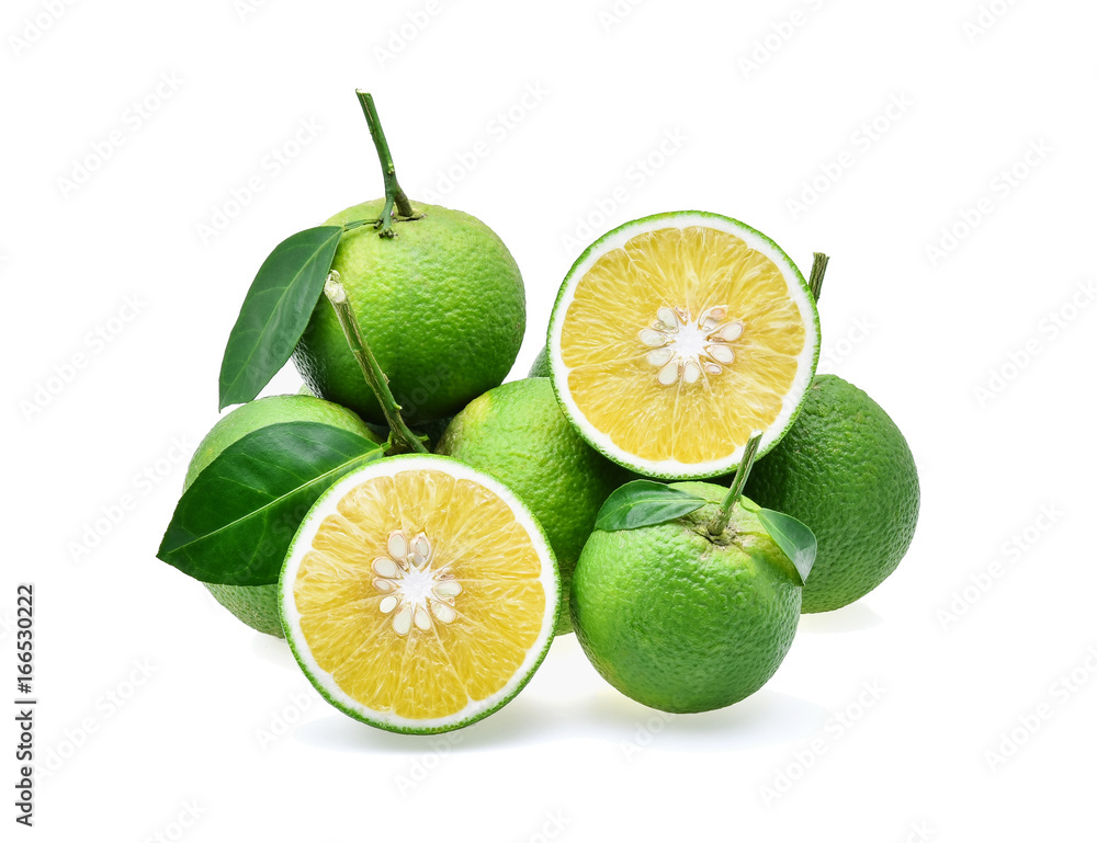sweet orange(Citrus medica Linn) isolated on white background sweet orange(Citrus medica Linn) isolated on white background