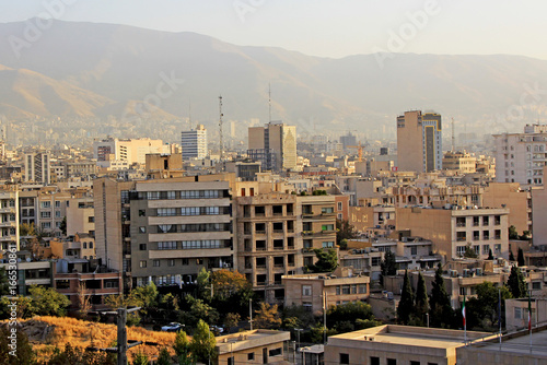  Iran-October 2016 : View of a part of Tehran with office buildings and residences.More than half of Iran's industry is based in Tehran include automobiles,textiles and chemical products.