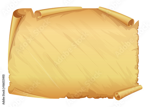 Golden old scroll of parchment 