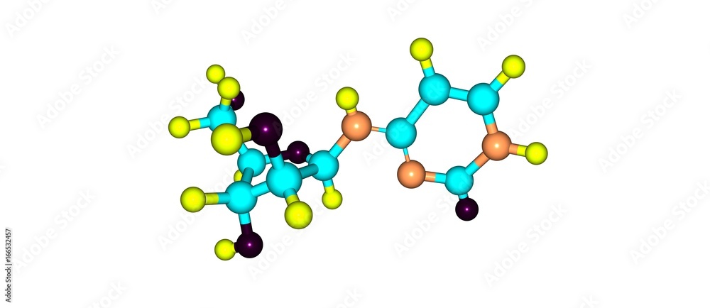 Cytarabine molecular structure isolated on white Cytarabine molecular structure isolated on white