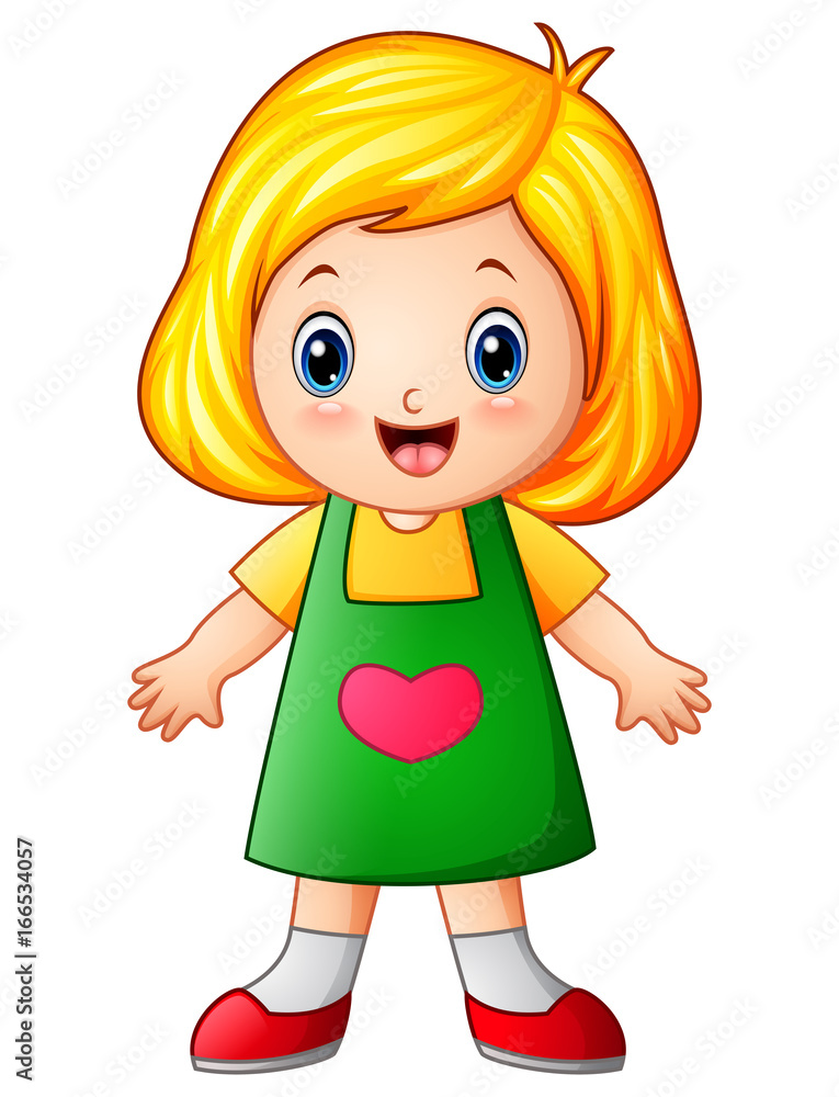 Cute little girl cartoon Cute little girl cartoon