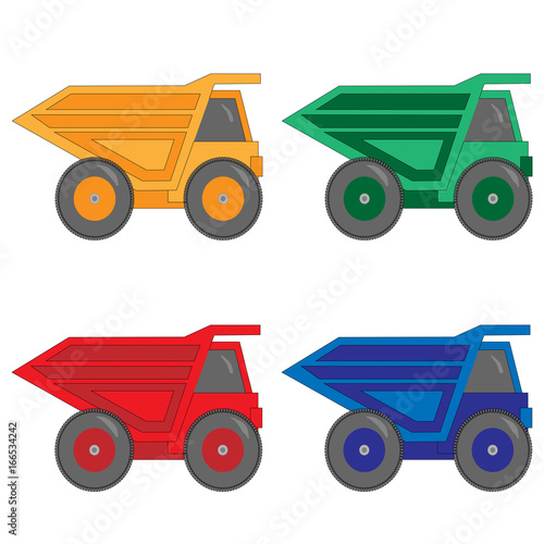 Mining tipper truck. Vector illustration.