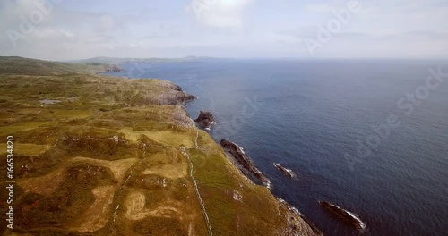 Aerial, Irish Cliffs, County Cork, Ireland photo