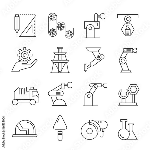 manufacturing and industry icons