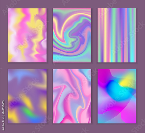 Universal holographic vector blur texture abstract color fills background surface illustration brochure. © partyvector