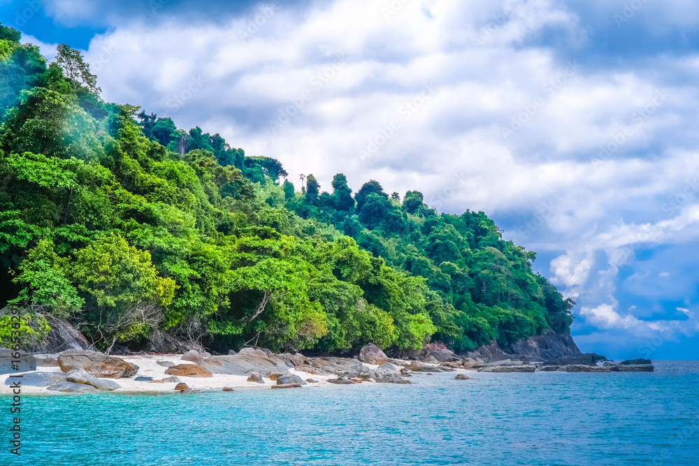 Beautiful view of tropical island. Beautiful view of tropical island.