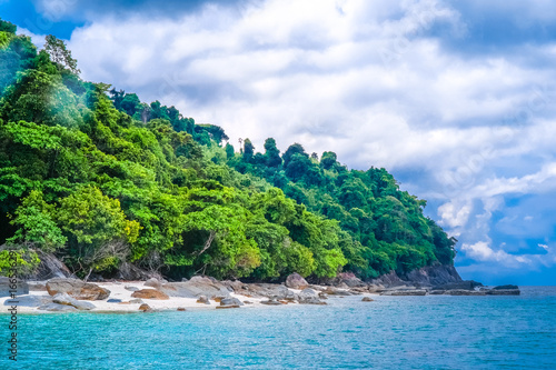Beautiful view of tropical island. © Pataradon