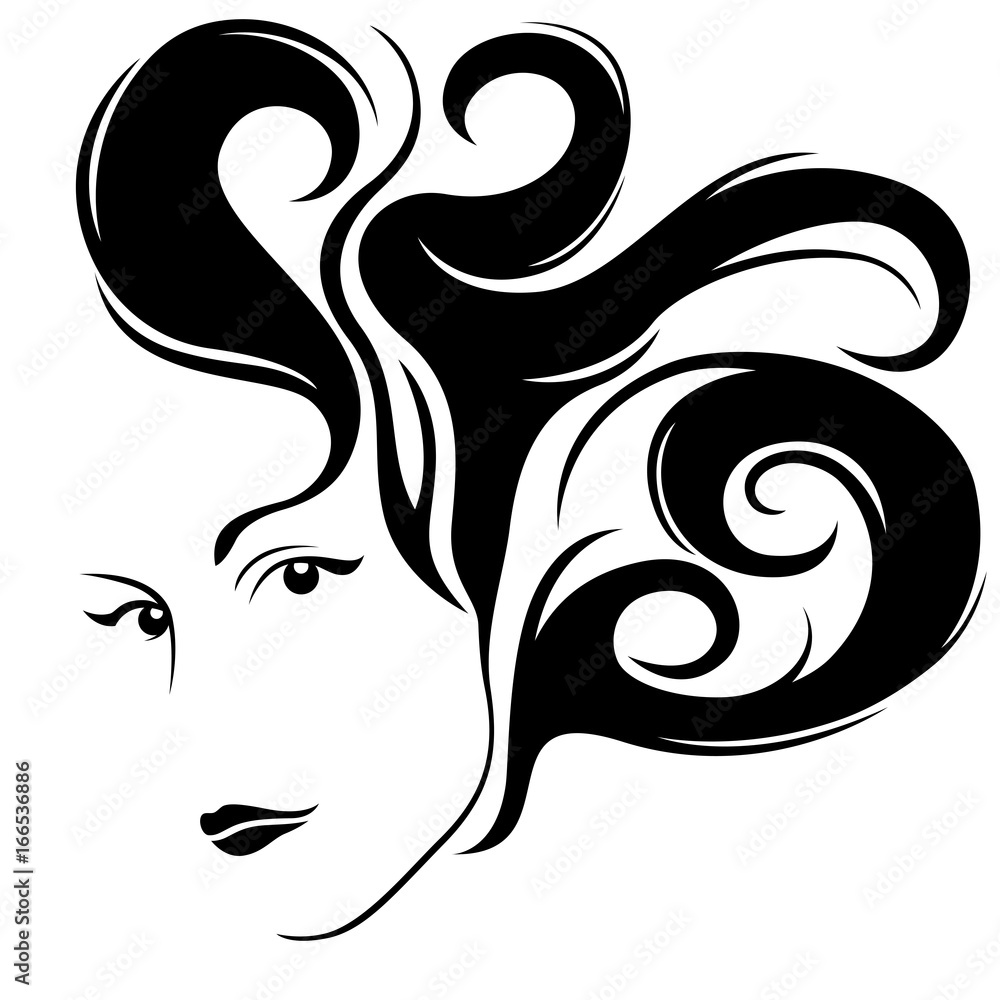 Attractive glamour girl with stylish hair Attractive glamour girl with stylish hair