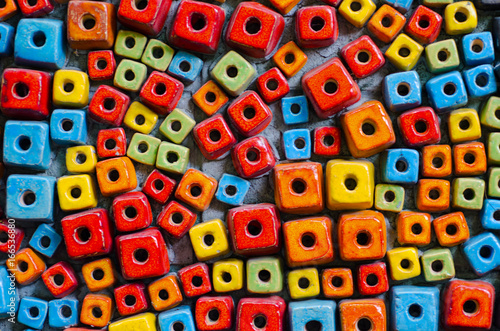 Ceramic pattern of multicolored
