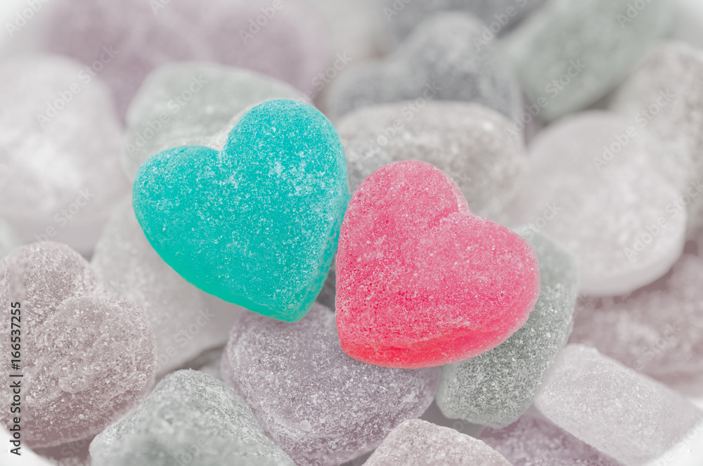 Obraz premium Multicolored hearts candy.Concept for Valentines day.