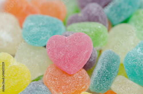 Multicolored hearts candy.Concept for Valentines day and for Background Valentines.