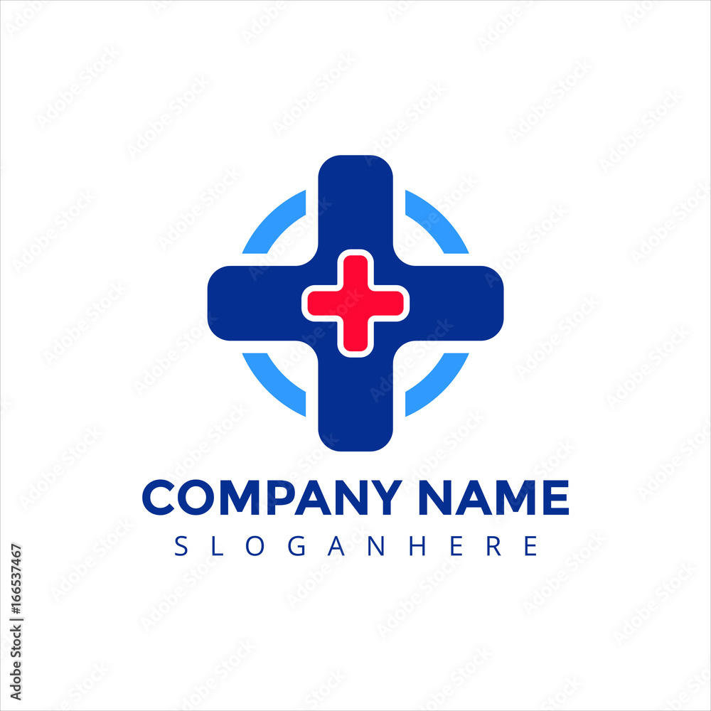 Fototapeta premium Blue Medical Logo