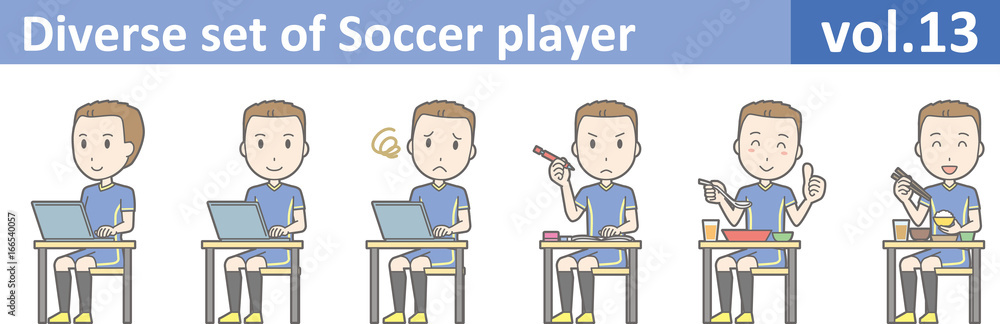 Diverse set of Soccer player, EPS10 vol.13 Diverse set of Soccer player, EPS10 vol.13