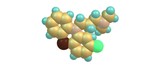 Chlorpromazine molecular structure isolated on white
