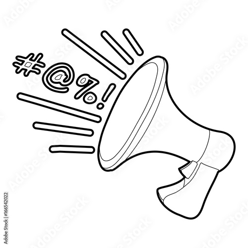 Loudspeaker icon outline