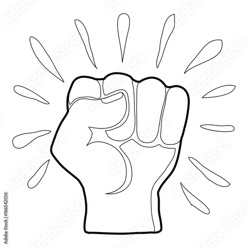 Riot icon outline