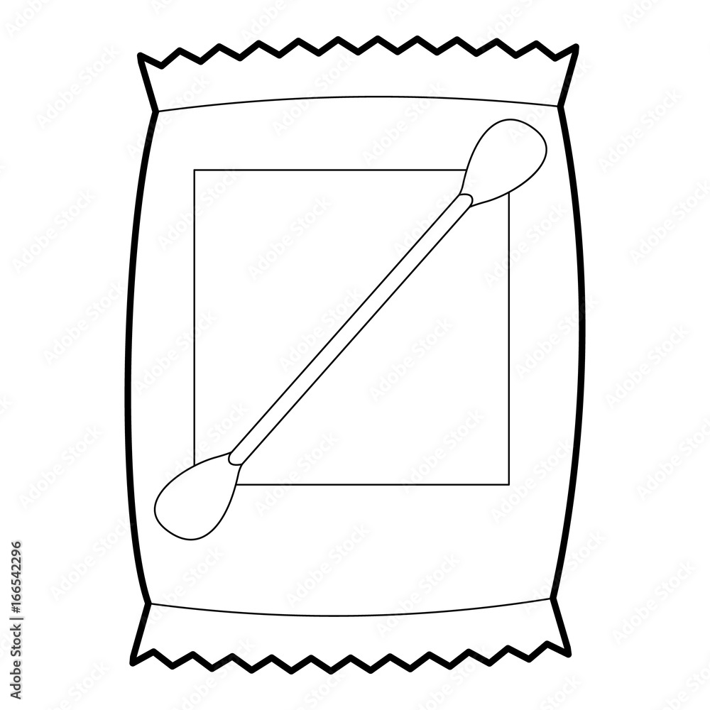 Cotton bud icon outline