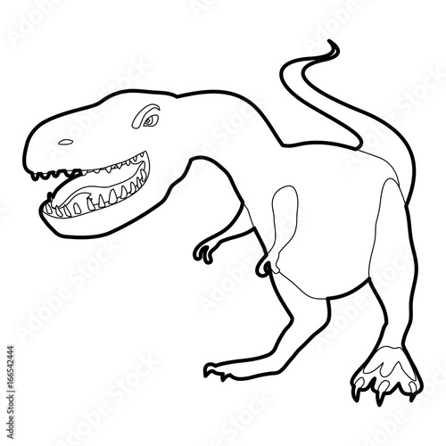 Dinosaur tyrannosaur icon outline