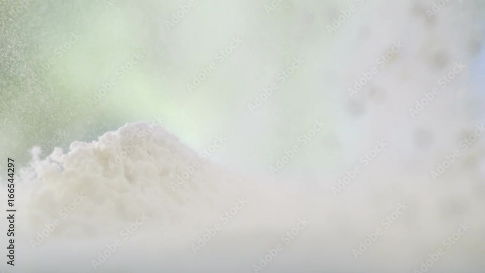 Сlose up of Pouring Flour Powder. Сlose up of Pouring Flour Powder.