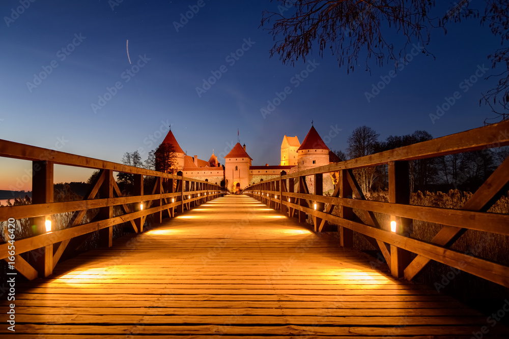Trakai Castle at night