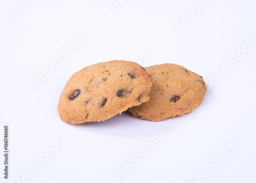 cookies or chocolate cookies on a background.