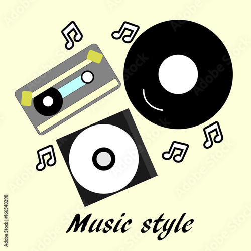 80s - 90 nostalgia style, Vintage retro vector flyer.