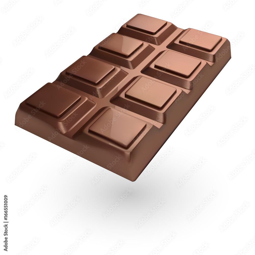 Chocolate bar isolated on white Chocolate bar isolated on white