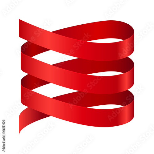 Spiral red ribbon