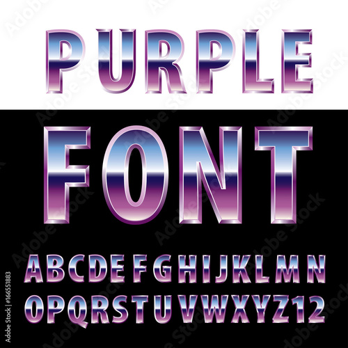 blue purple font