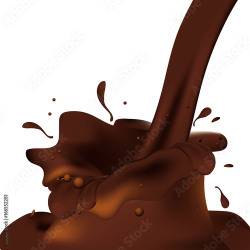 Flows hot chocolate and coffee.Vector.