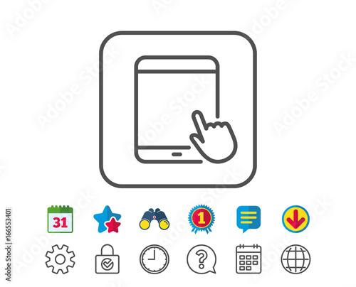 Tablet PC icon. Mobile Device sign.