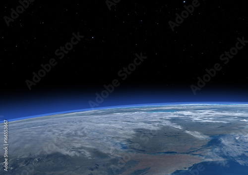 3D Rendering Blue Plant Earth