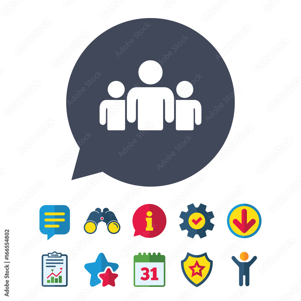 Group of people sign icon. Share symbol. Group of people sign icon. Share symbol.