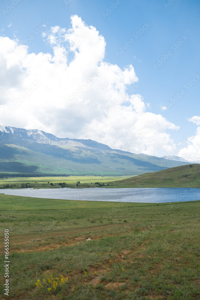Majestic mountain lake in Altay. Majestic mountain lake in Altay.