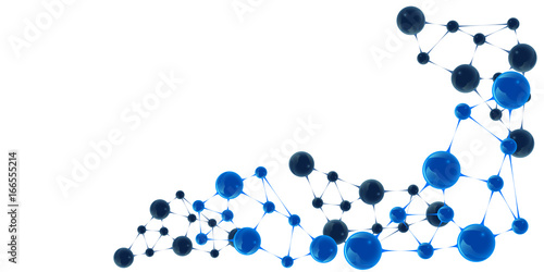 Science background with molecules and atoms. Molecular structure, abstract background. Business teamwork concept