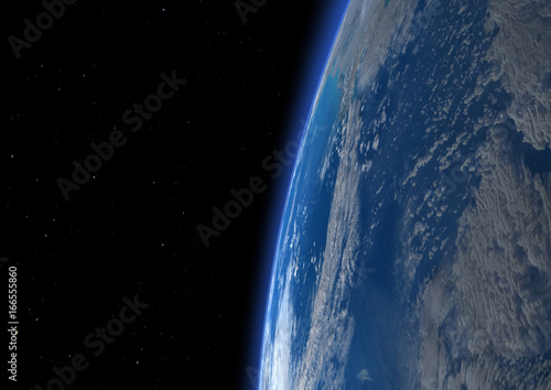 3D Rendering Blue Plant Earth