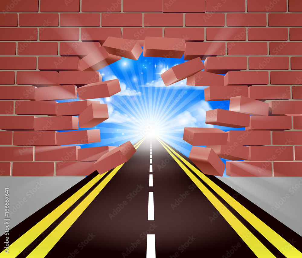 Breaking Through Wall Vector