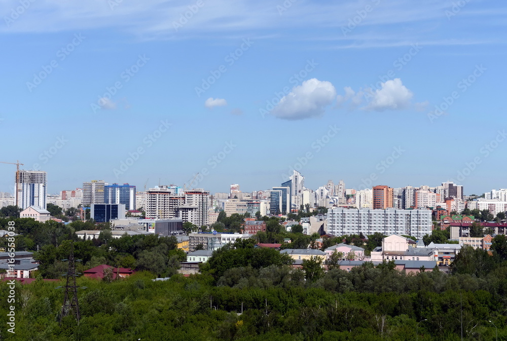 View of the city of Barnaul from the mountainous part.