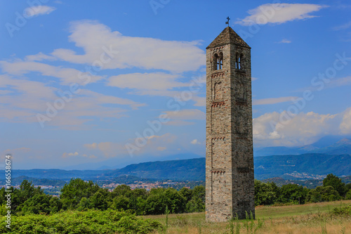 Εκτύπωση καμβά the solitary medieval stone bell tower of Saint Martin called The Ciucarun loc
