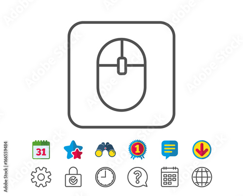 Ð¡omputer Mouse icon. Internet surf device sign.