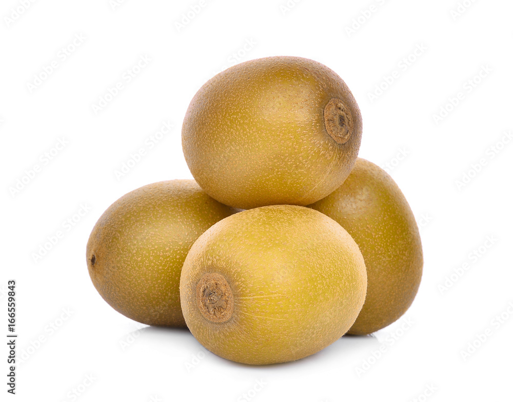 stack of whole yellow or gold kiwi fruit isolated on white background stack of whole yellow or gold kiwi fruit isolated on white background