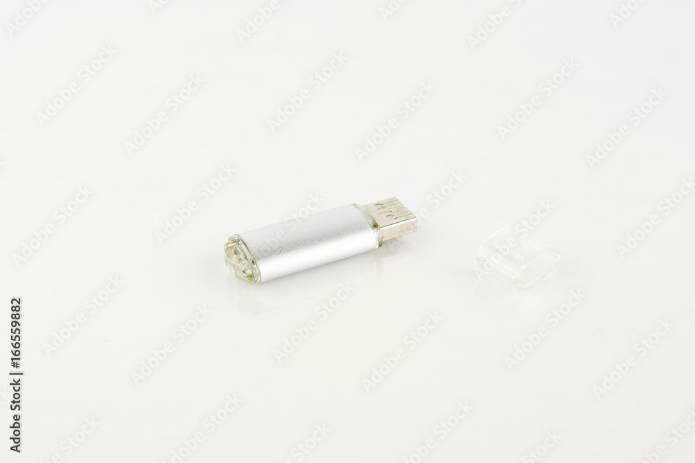 Portable Memory Stick On White Background Portable Memory Stick On White Background