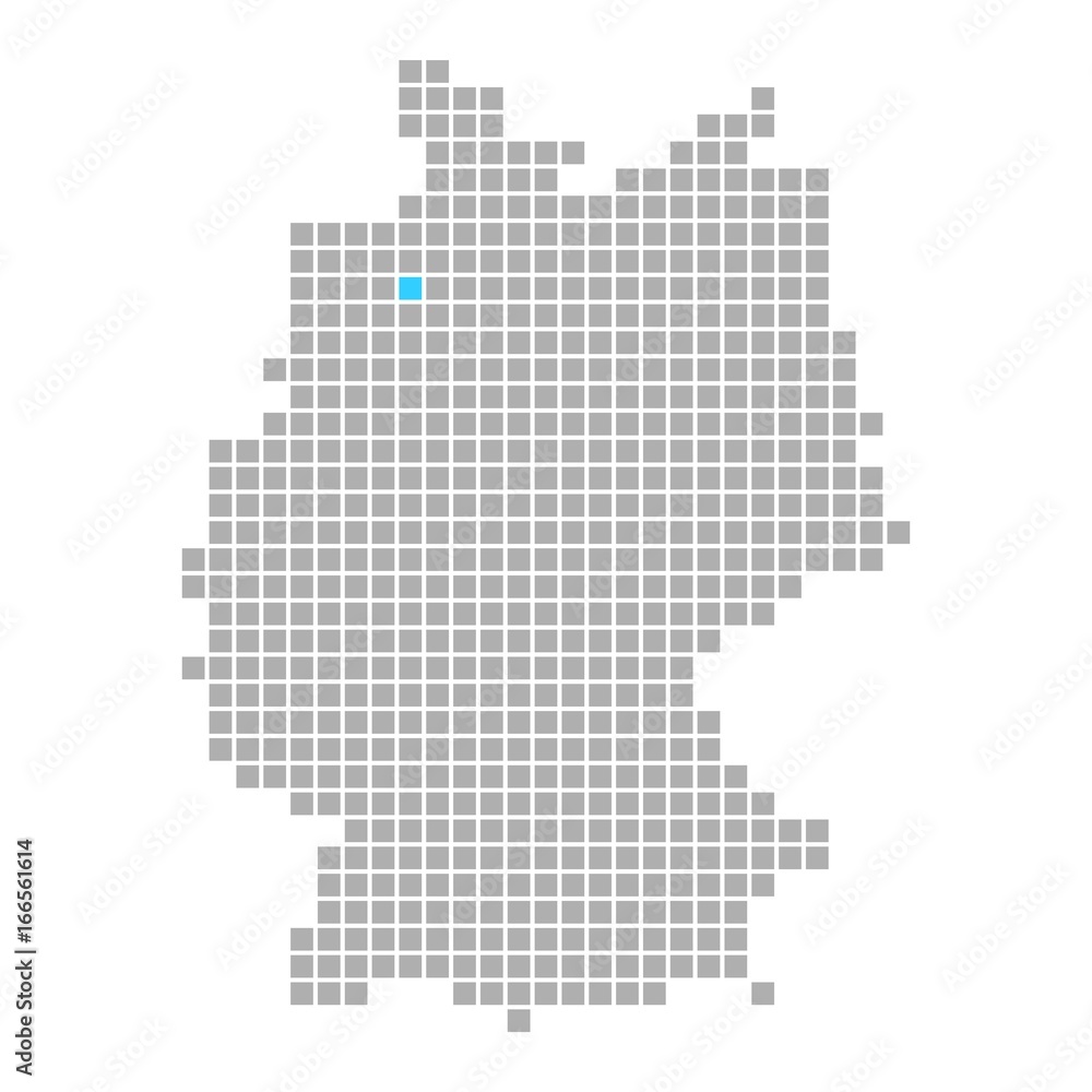 Markierung von Bremen auf Karte von Deutschland