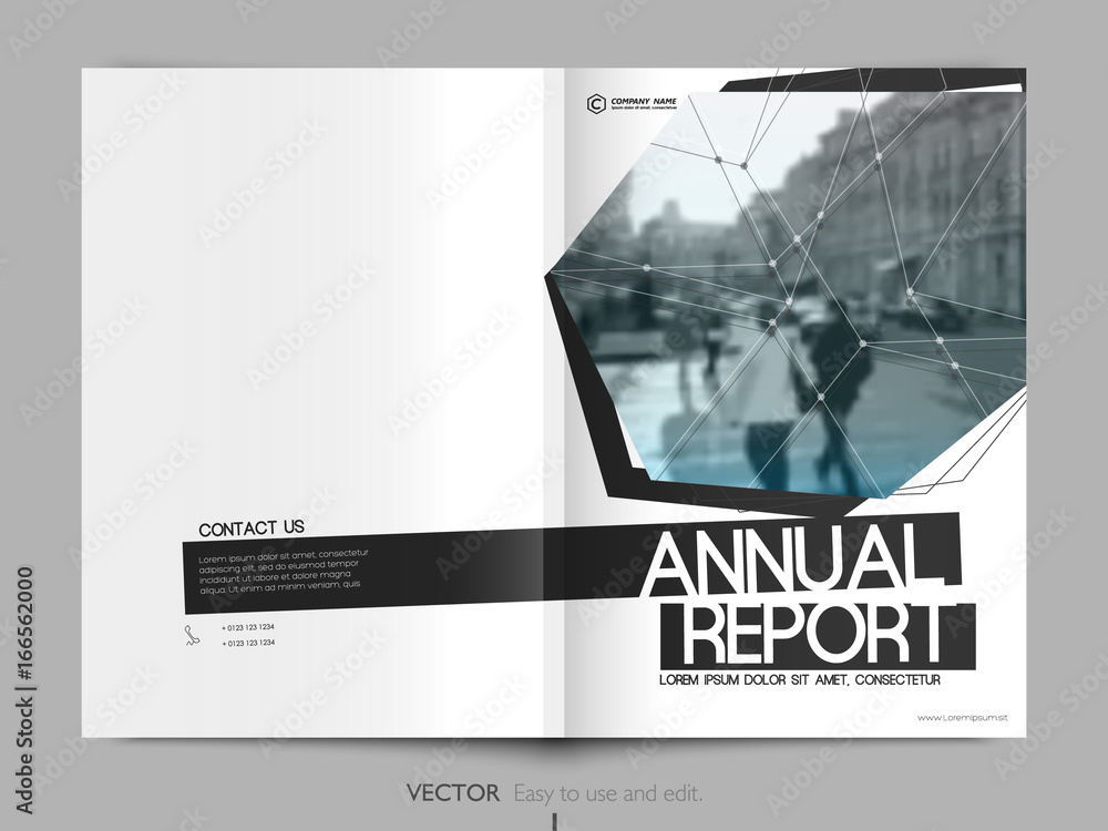 Minimalist Cover Design. Layout for Annual Report, Cover Book, Vector Template Brochures, Flyers ...